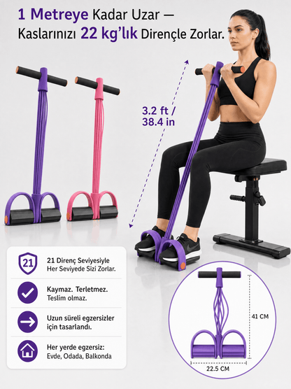 trendarea FlexCore™ Evde Pilates & Şekillendirme Aleti — 4-in-1 Direnç