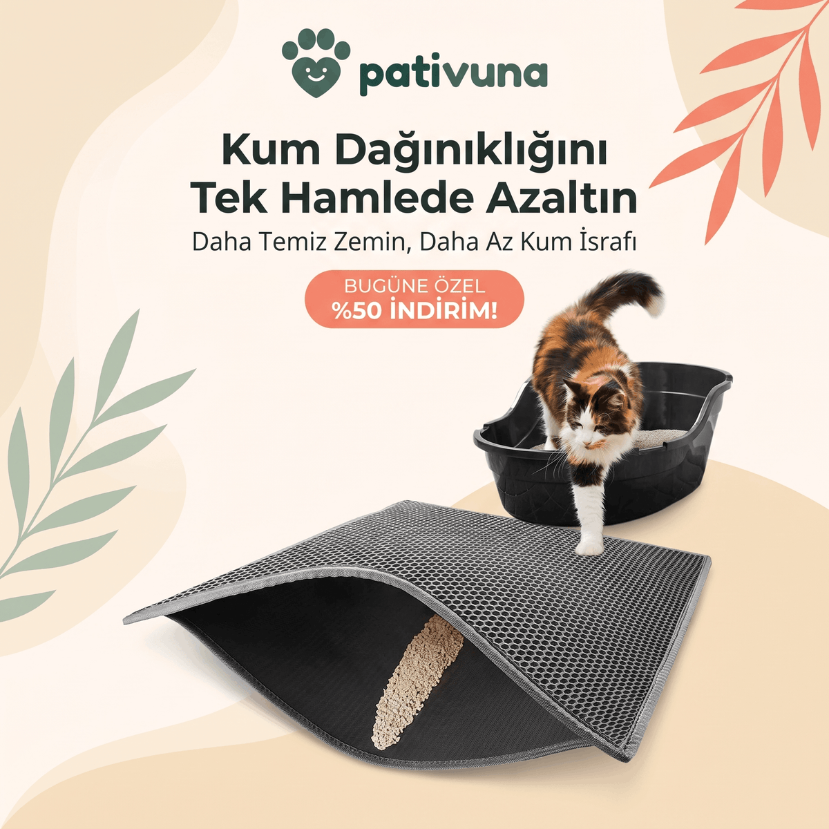 Çift Katlı Elekli Kedi Paspası