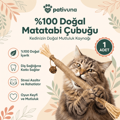 Pativuna Doğal Matatabi Çiğneme Çubuğu
