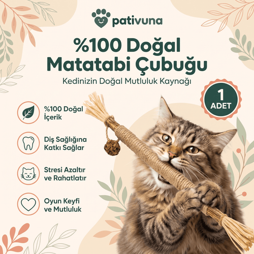 Pativuna Doğal Matatabi Çiğneme Çubuğu