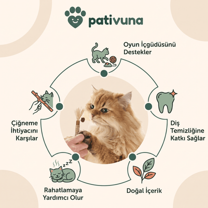 Pativuna Doğal Matatabi Çiğneme Çubuğu