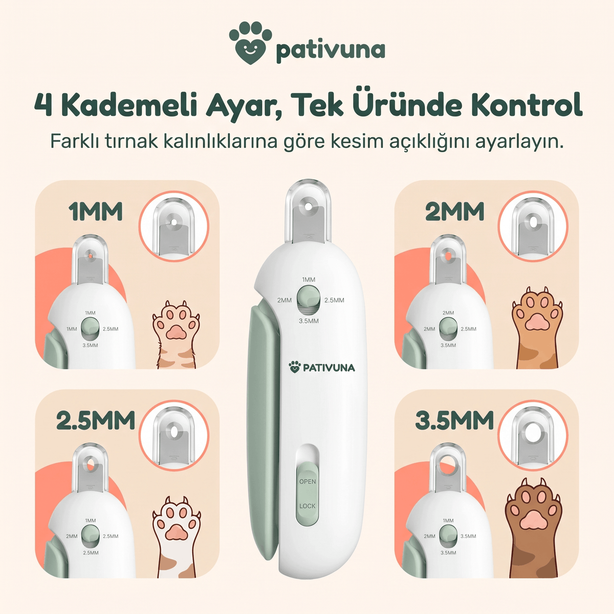 Ayarlanabilir Kedi Tırnak Makası